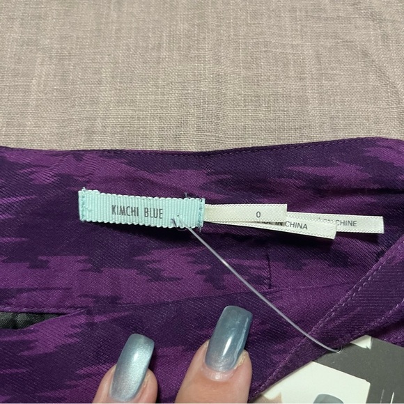 Kimchi Blue Purple Pleated A-Line Mini Skirt Urban Outfitters Romantic femme - Picture 6 of 8